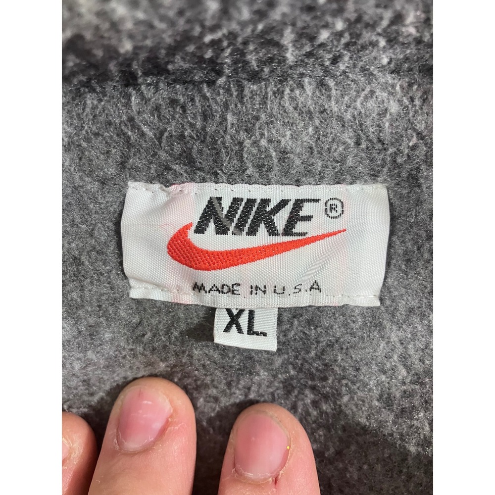 Nike Reversible Windbreaker Jacket Men's XL Black Gray Full Zip Made in USA - Picture 4 of 6